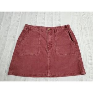 American Eagle Outfitters Women's Skirt Size 6 Super Stretch Maroon Corduroy